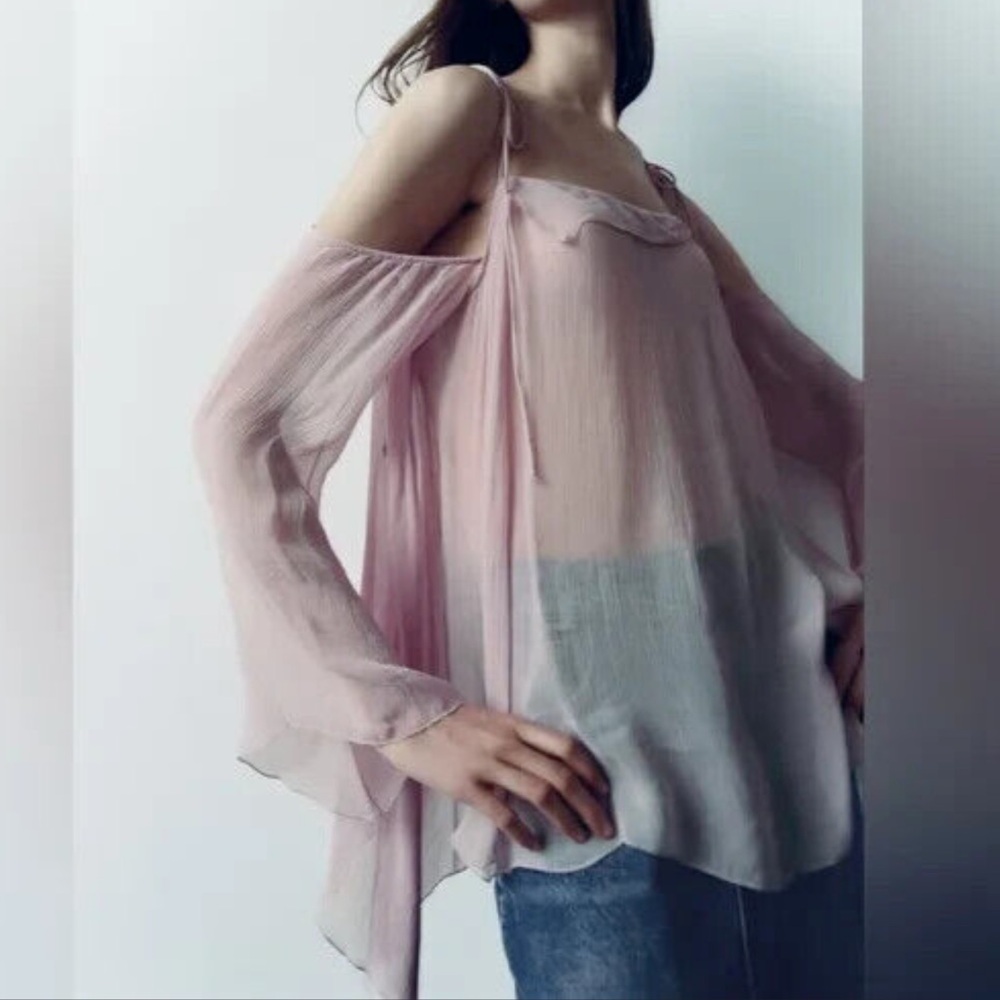 Zara Blush Pink Flowing Top